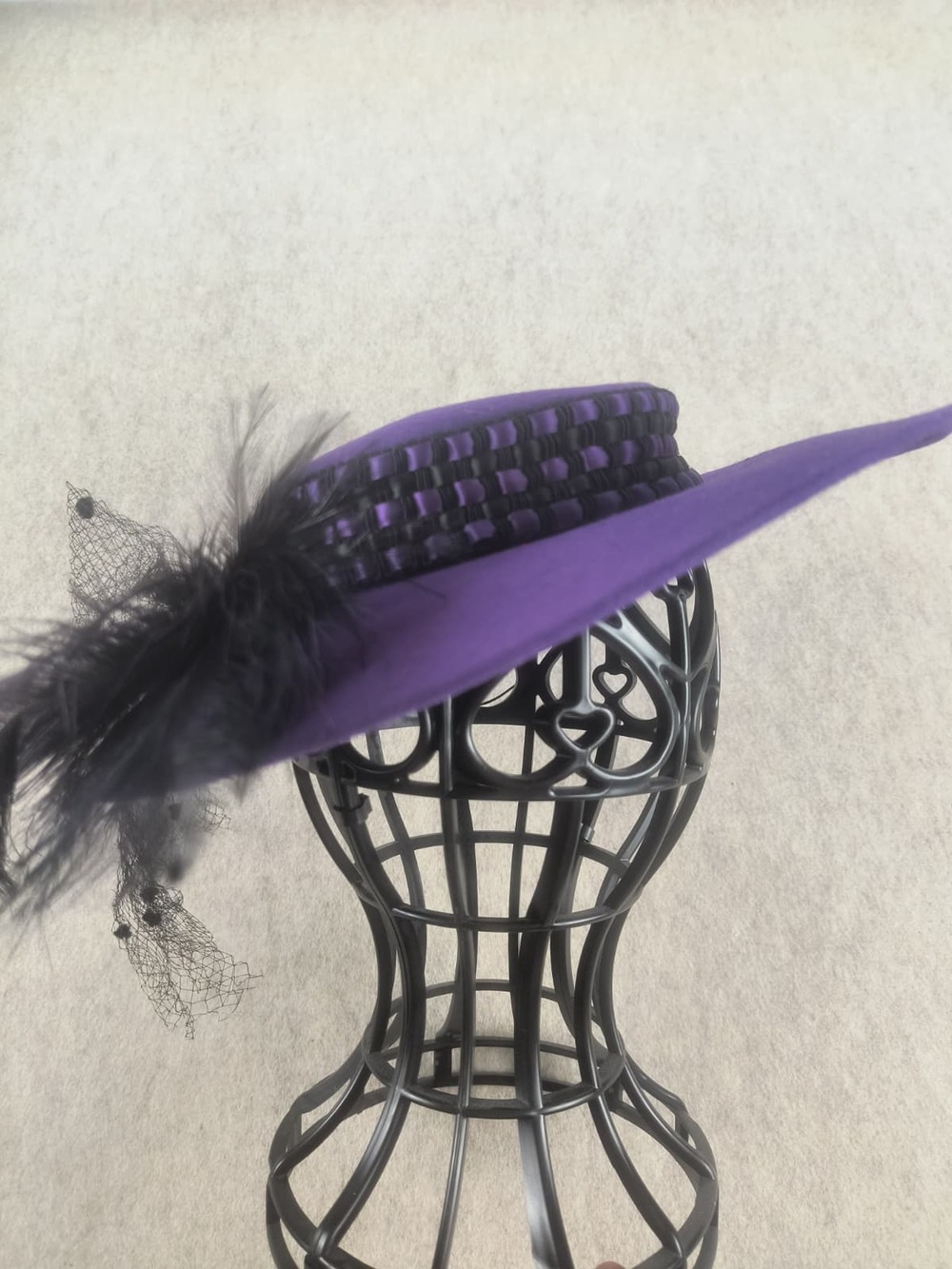 Vintage 1950's authentic French wide brim hat